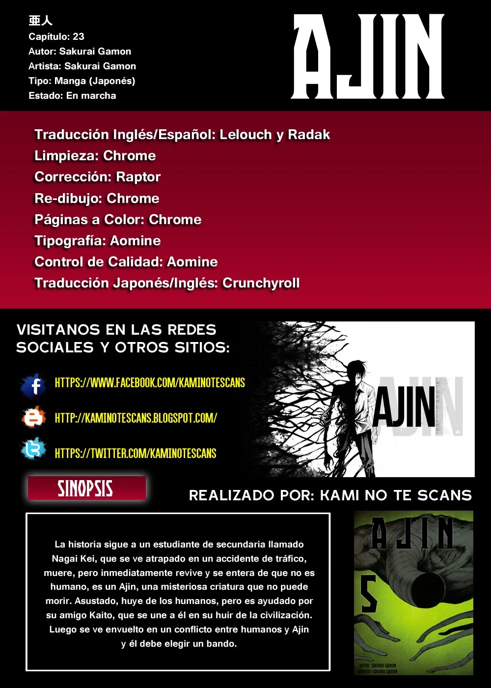 Ajin Capítulo 23 en Línea - página 1