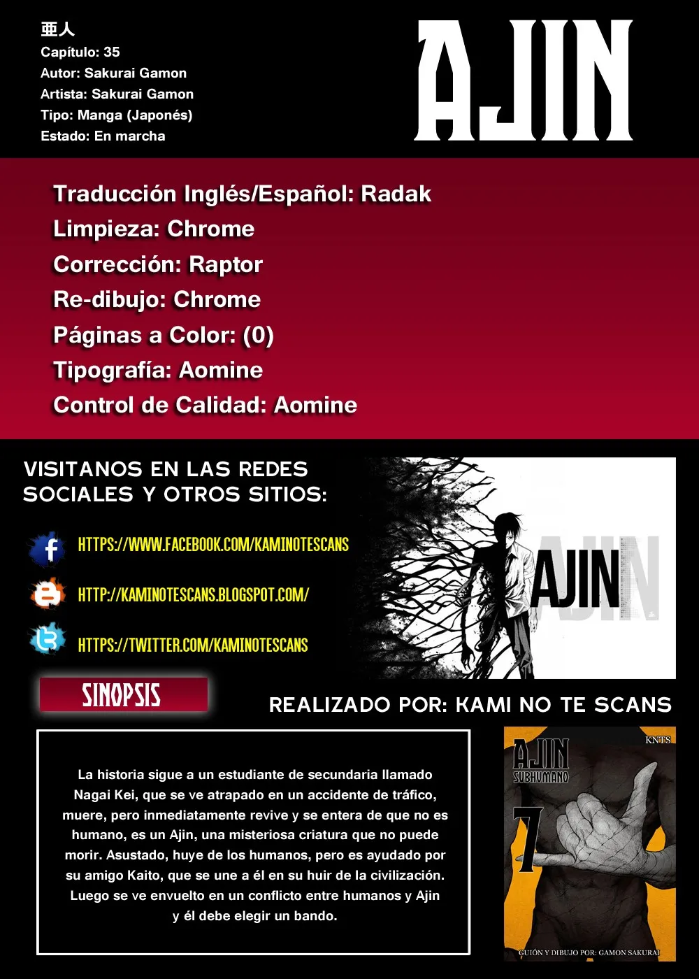 Ajin Capítulo 35 en Línea - página 1
