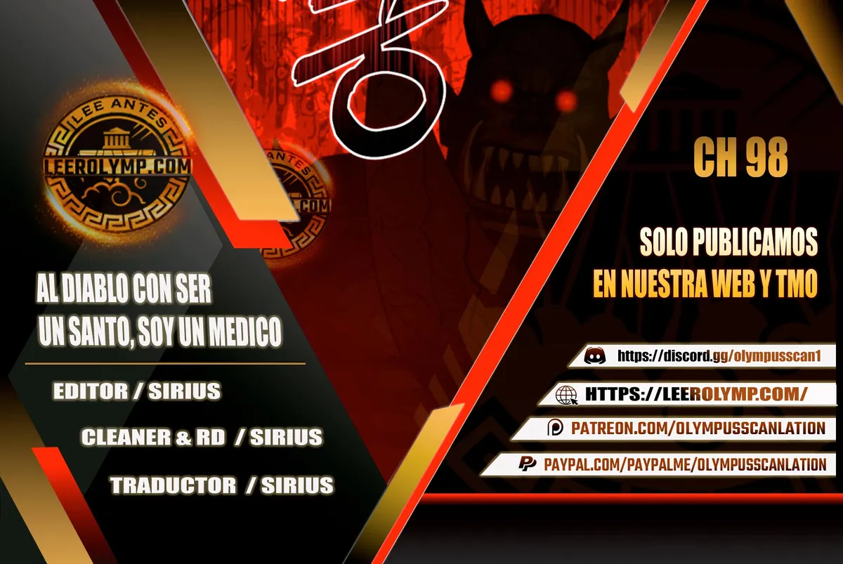 Al diablo con ser un santo, soy un médico Capítulo 98 en Línea - página 1