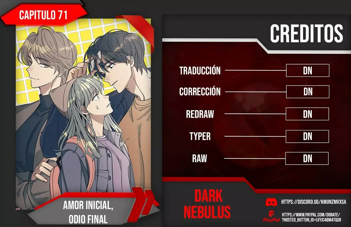 Amor inicial, Odio final Capítulo 71 en Línea - página 1