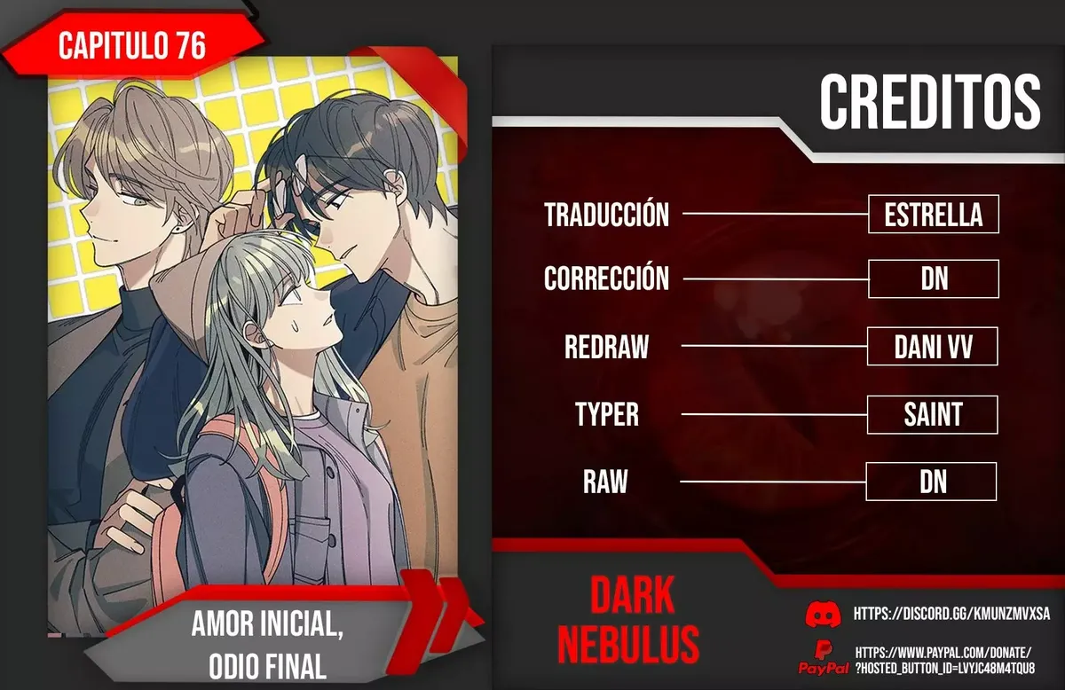 Amor inicial, Odio final Capítulo 76 en Línea - página 1
