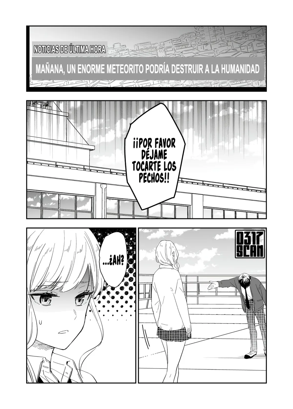 Ashita Sekai ga Horobiru node Kimi no Oppai o Momitai. Capítulo 1 en Línea - página 1