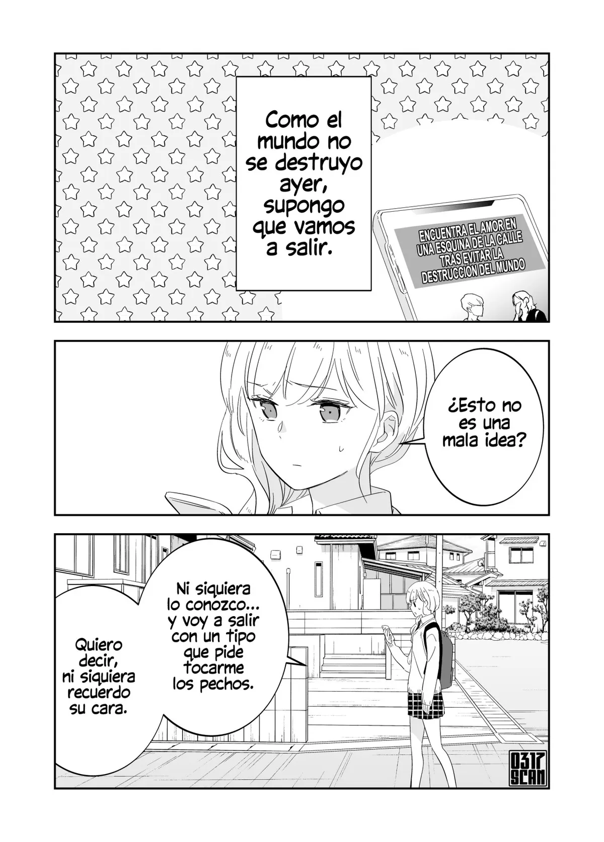 Ashita Sekai ga Horobiru node Kimi no Oppai o Momitai. Capítulo 2 en Línea - página 1