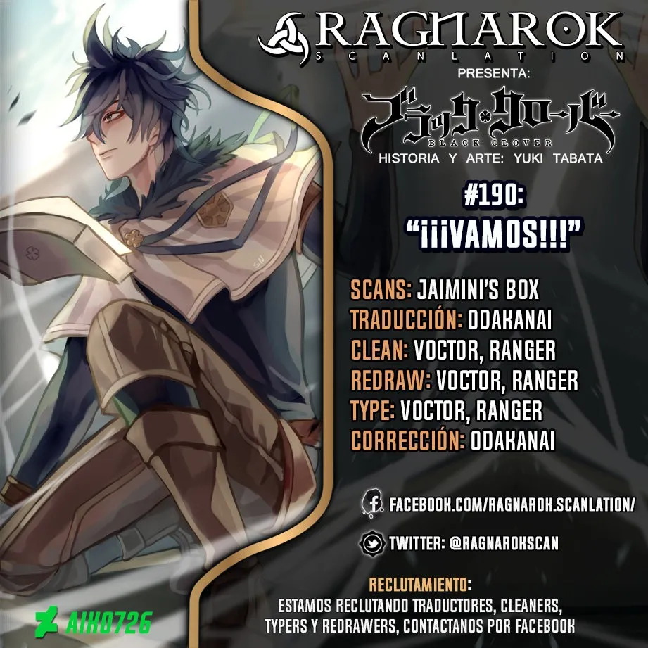 Black Clover Capítulo 190 en Línea - página 1