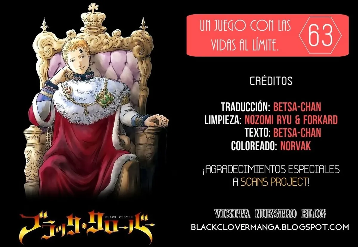 Black Clover Capítulo 63 en Línea - página 1