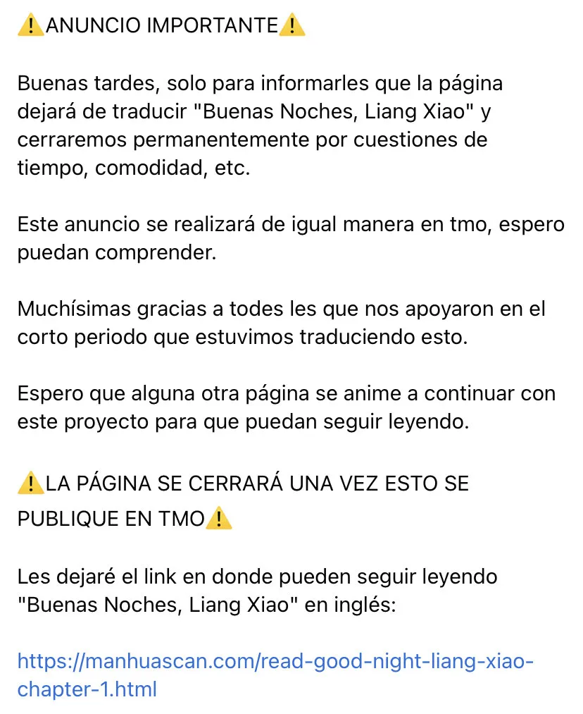 Buenas Noches, Liang Xiao Capítulo 6 en Línea - página 1