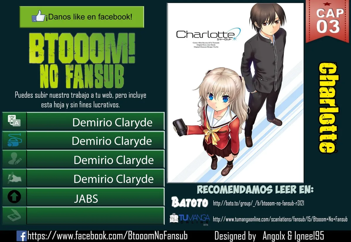Charlotte Capítulo 3 en Línea - página 1