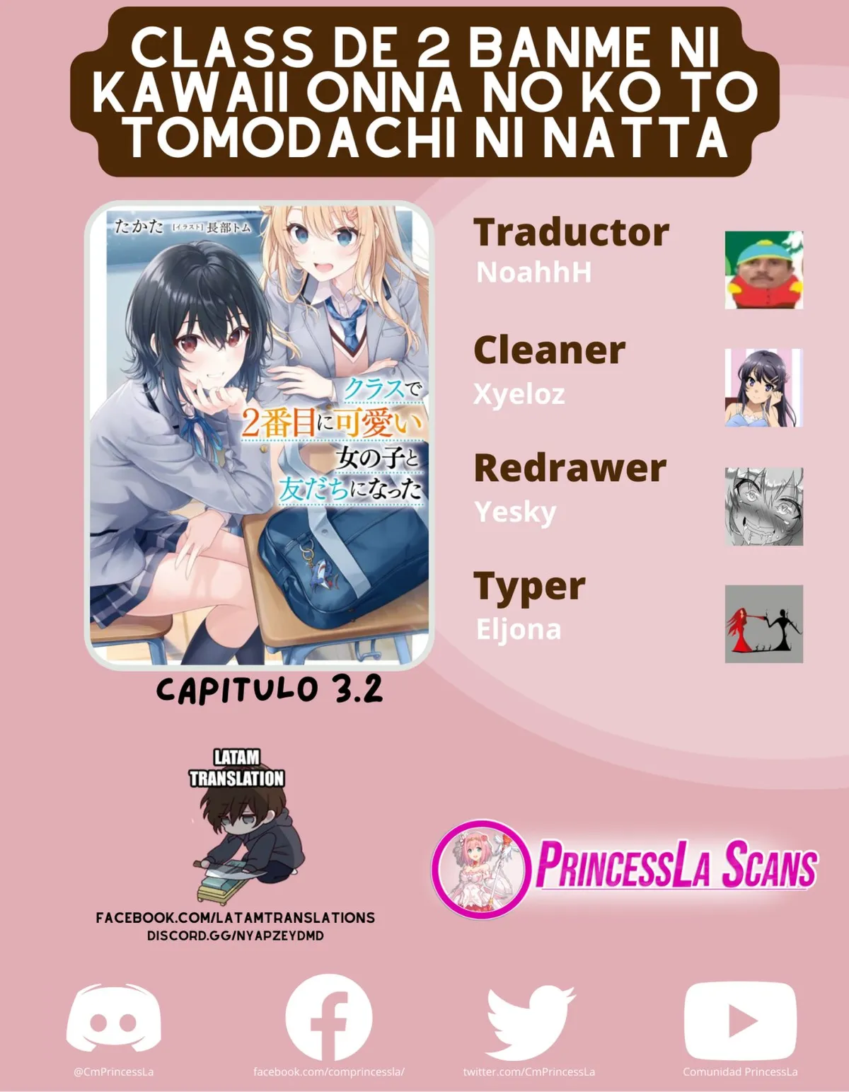 Class de 2 Banme ni Kawaii Onna no Ko to Tomodachi ni Natta Capítulo 3.2 en Línea - página 1
