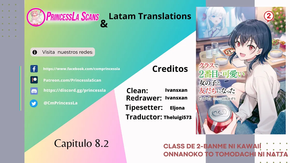 Class de 2 Banme ni Kawaii Onna no Ko to Tomodachi ni Natta Capítulo 8.2 en Línea - página 1