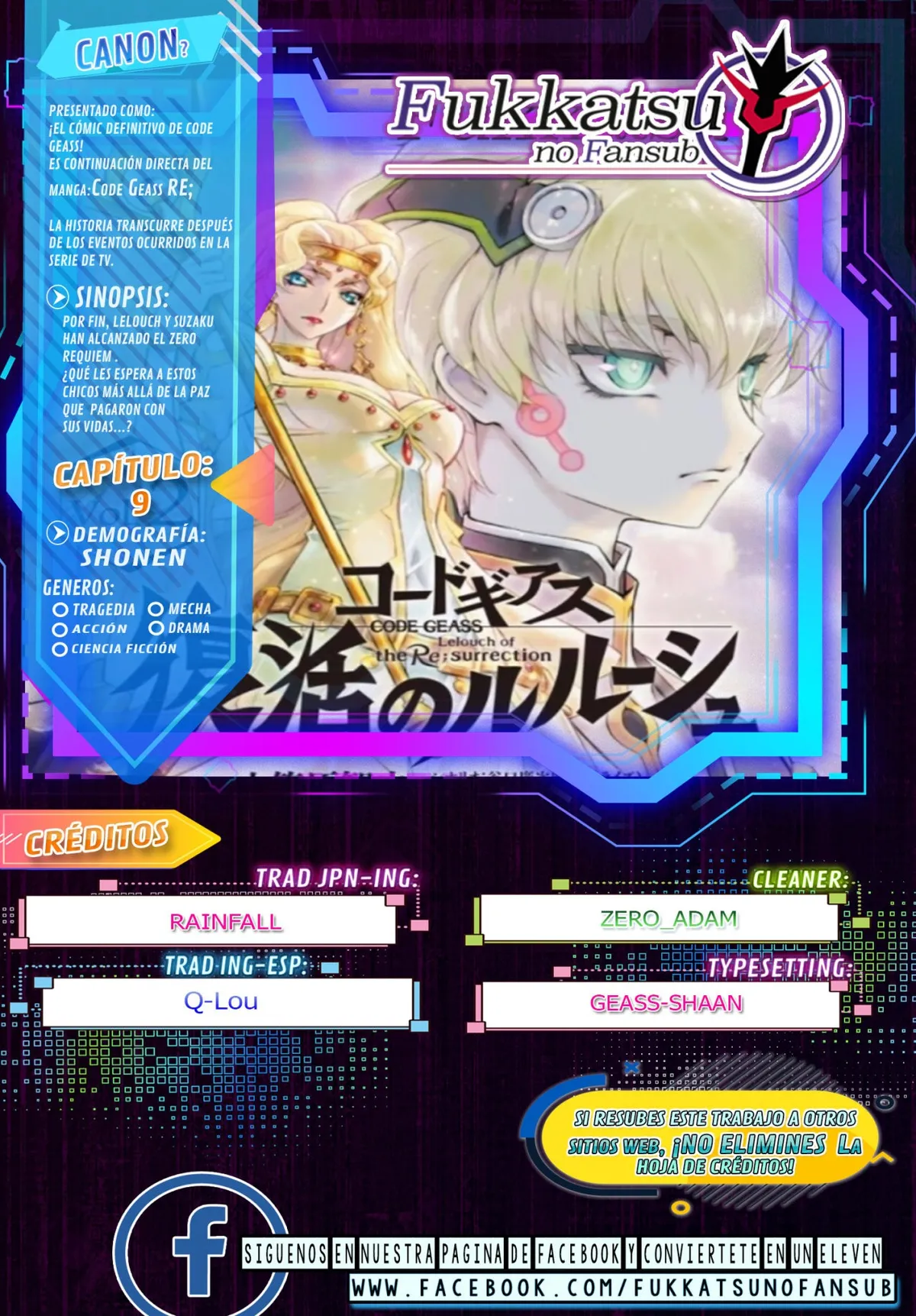 Code Geass: Lelouch of the Re; Surrection. Capítulo 9 en Línea - página 1