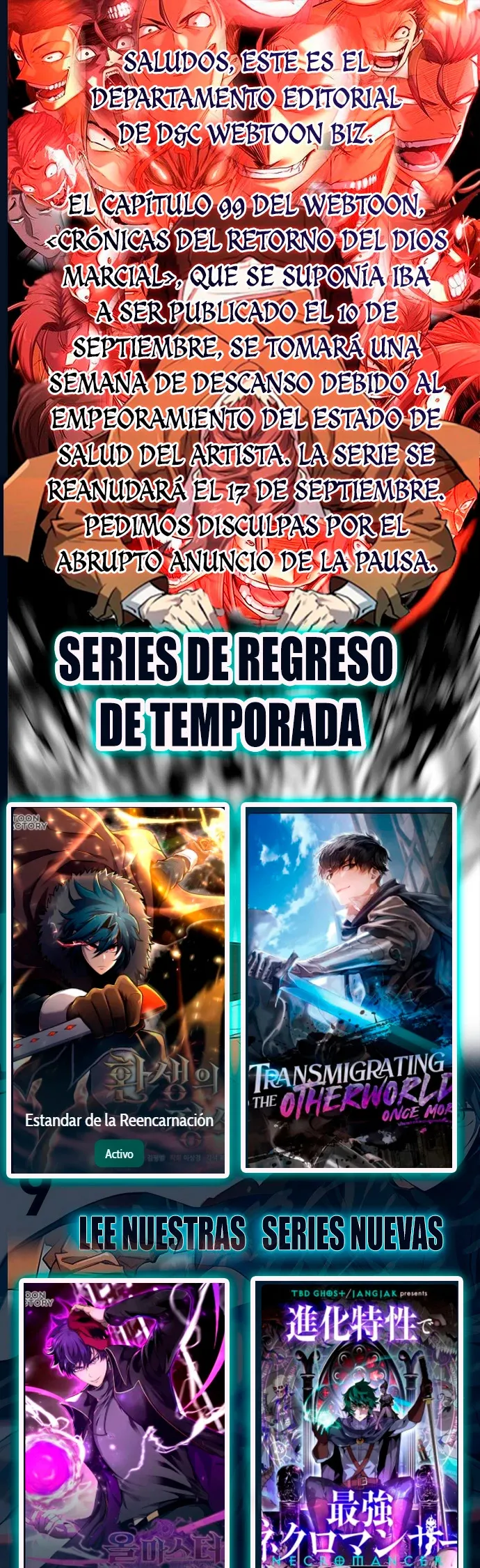 Crónicas del Regreso del Dios marcial Capítulo 98.5 en Línea - página 1