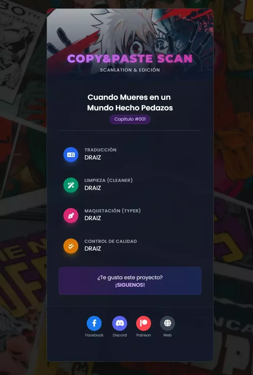 Cuando Mueres en un Mundo hecho Pedazos Capítulo 3 en Línea - página 1
