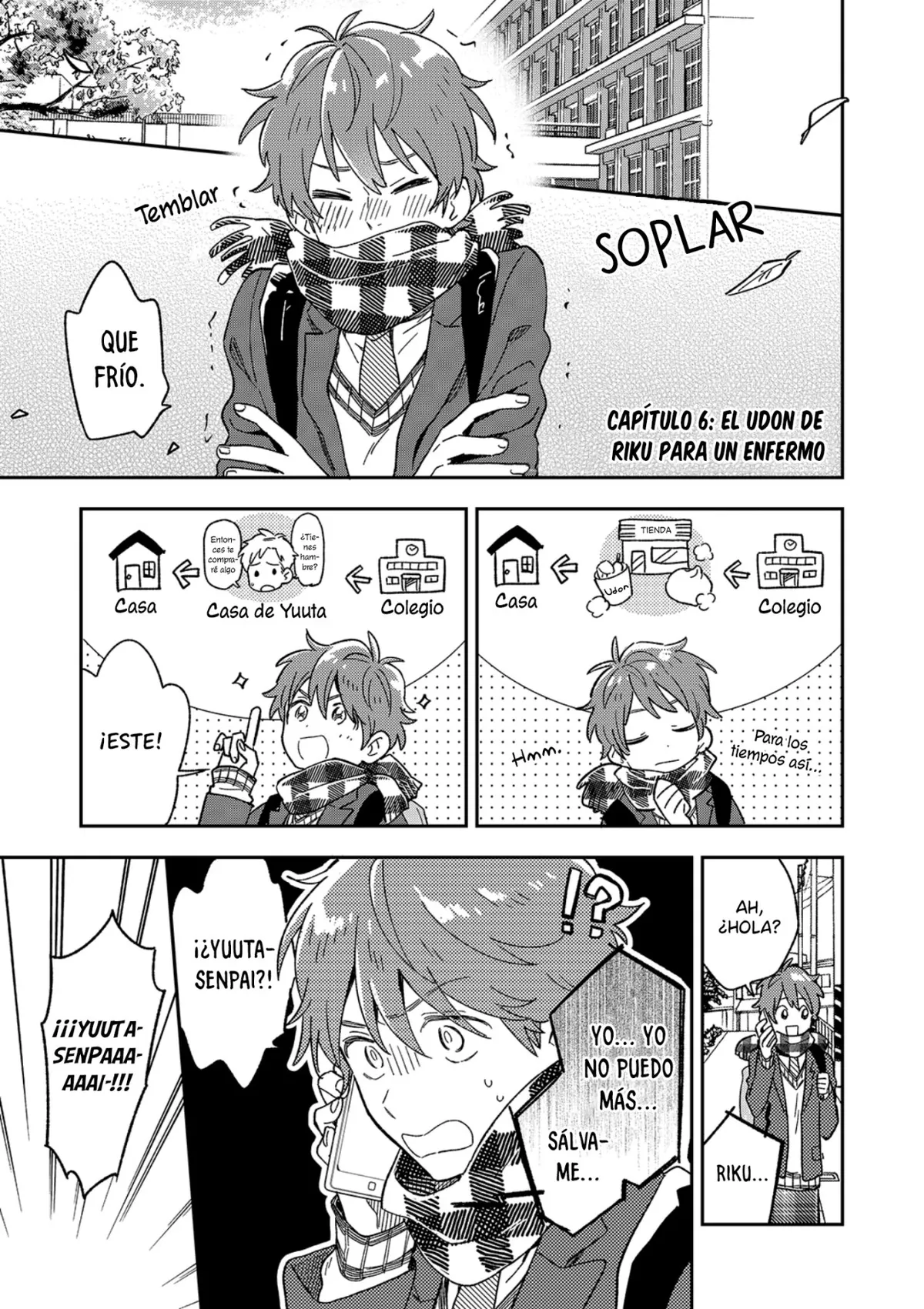 Danshi Koukousei wa Kyou mo Onaka ga Suiteiru Capítulo 6 en Línea - página 1