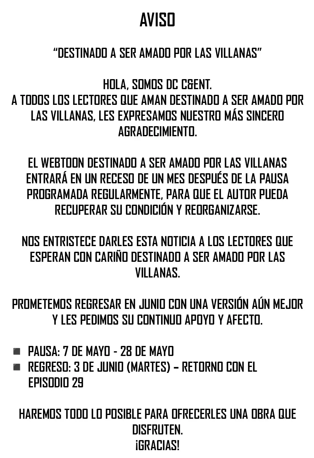 DESTINADO A SER AMADO POR LAS VILLANAS Capítulo 28.5 en Línea - página 1