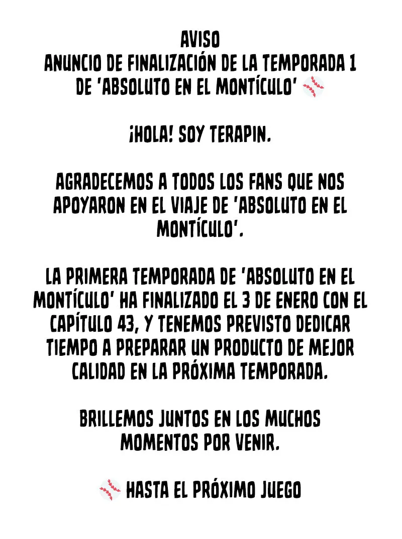 Dios del beisbol Capítulo 43.5 en Línea - página 1
