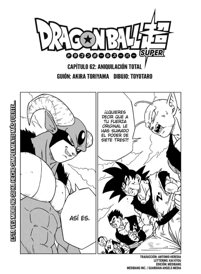 Dragon Ball Super Capítulo 62 en Línea - página 1