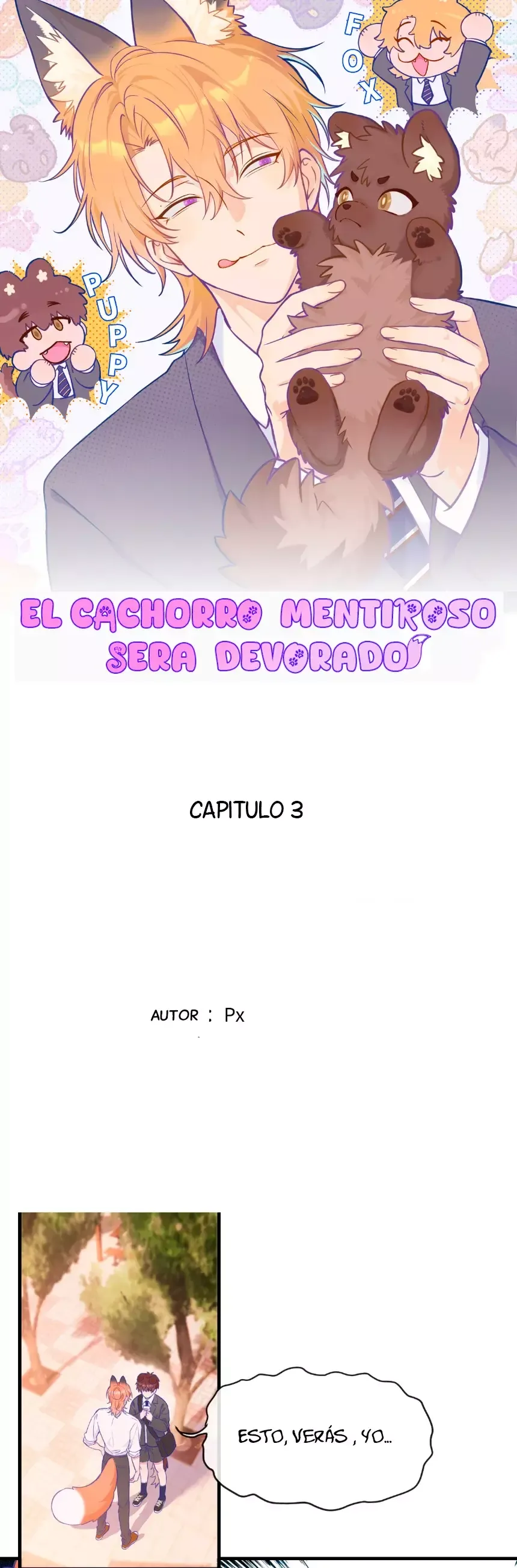 el cachorro mentiroso será devorado Capítulo 2 en Línea - página 1