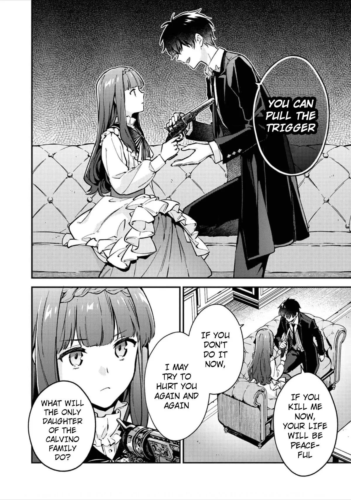 Akutou Ikka no Mana Musume, Tensei Saki mo Otome Game no Gokudou Reijou deshita: Saijoukyuu Rank no Akuyaku-sama, Sono Dekiai wa Fuyou desu! Chapter 2 Online - página 19