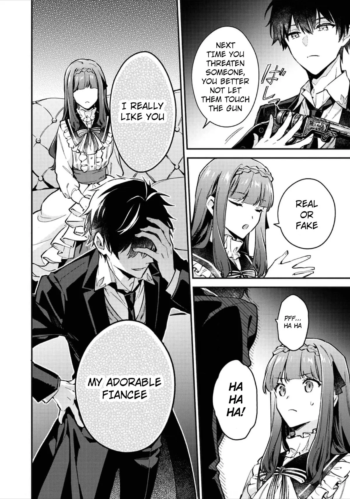 Akutou Ikka no Mana Musume, Tensei Saki mo Otome Game no Gokudou Reijou deshita: Saijoukyuu Rank no Akuyaku-sama, Sono Dekiai wa Fuyou desu! Chapter 2 Online - página 23