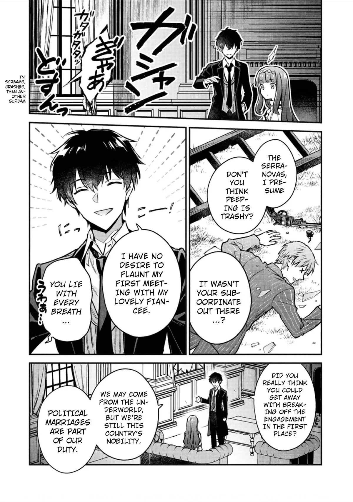 Akutou Ikka no Mana Musume, Tensei Saki mo Otome Game no Gokudou Reijou deshita: Saijoukyuu Rank no Akuyaku-sama, Sono Dekiai wa Fuyou desu! Chapter 2 Online - página 26