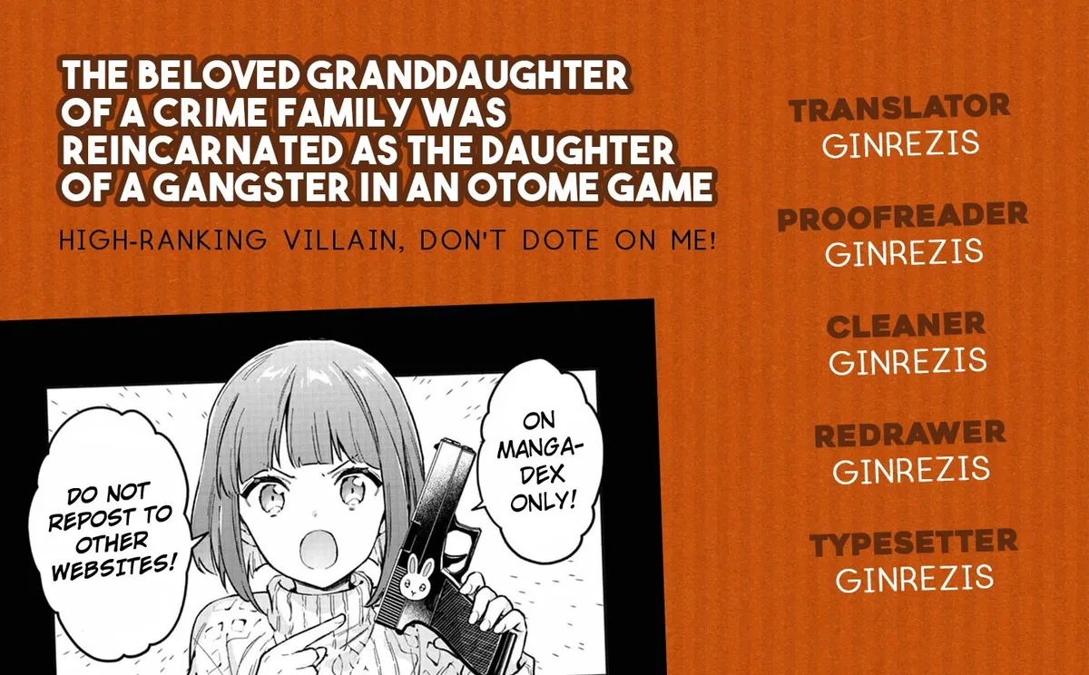 Akutou Ikka no Mana Musume, Tensei Saki mo Otome Game no Gokudou Reijou deshita: Saijoukyuu Rank no Akuyaku-sama, Sono Dekiai wa Fuyou desu! Chapter 2 Online - página 38