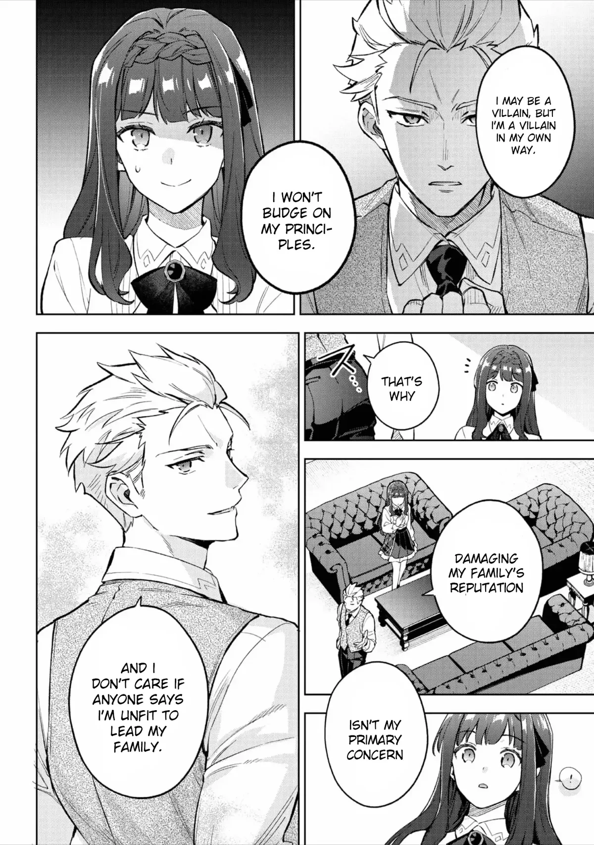 Akutou Ikka no Mana Musume, Tensei Saki mo Otome Game no Gokudou Reijou deshita: Saijoukyuu Rank no Akuyaku-sama, Sono Dekiai wa Fuyou desu! Chapter 20 Online - página 16