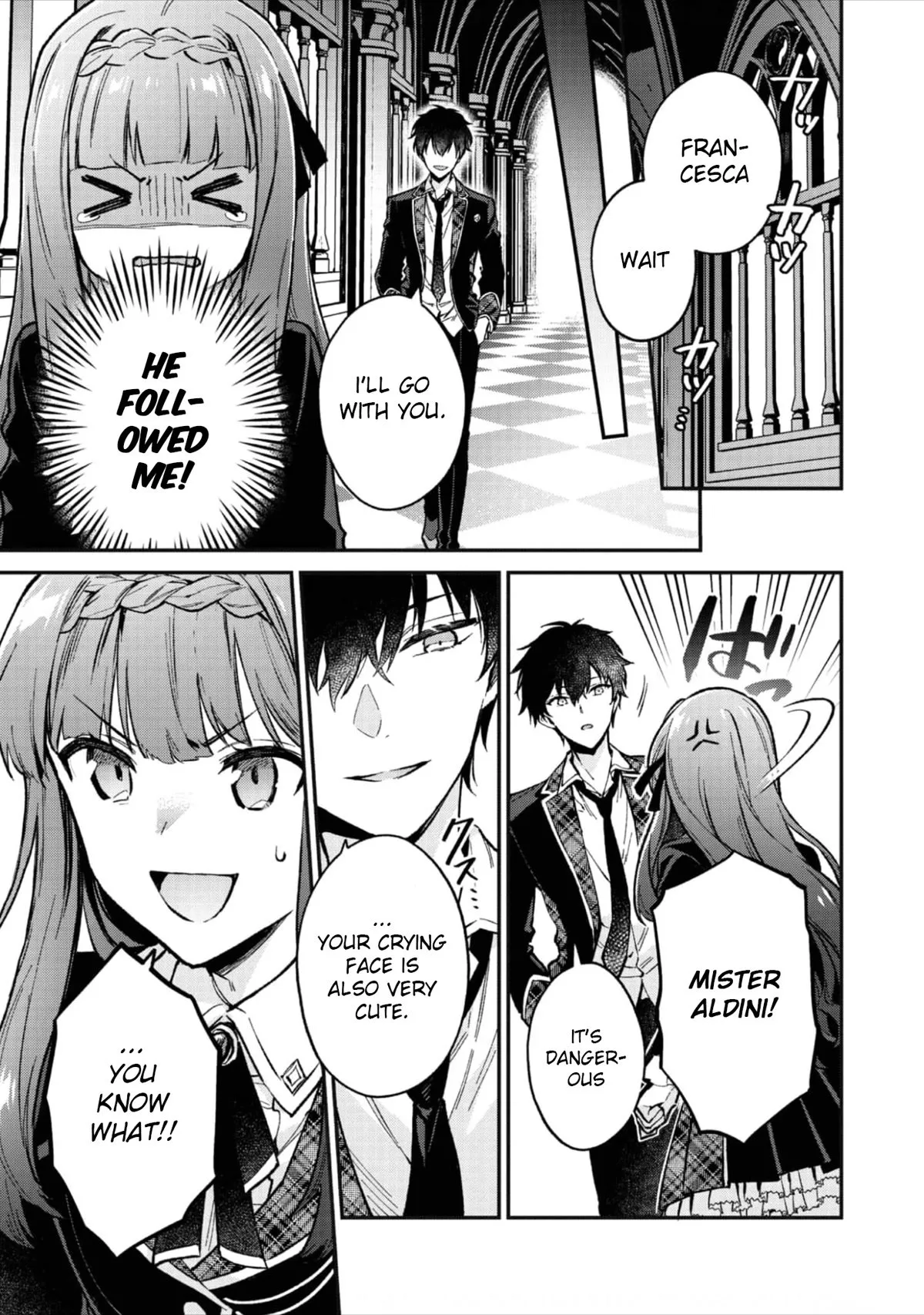 Akutou Ikka no Mana Musume, Tensei Saki mo Otome Game no Gokudou Reijou deshita: Saijoukyuu Rank no Akuyaku-sama, Sono Dekiai wa Fuyou desu! Chapter 3 Online - página 14
