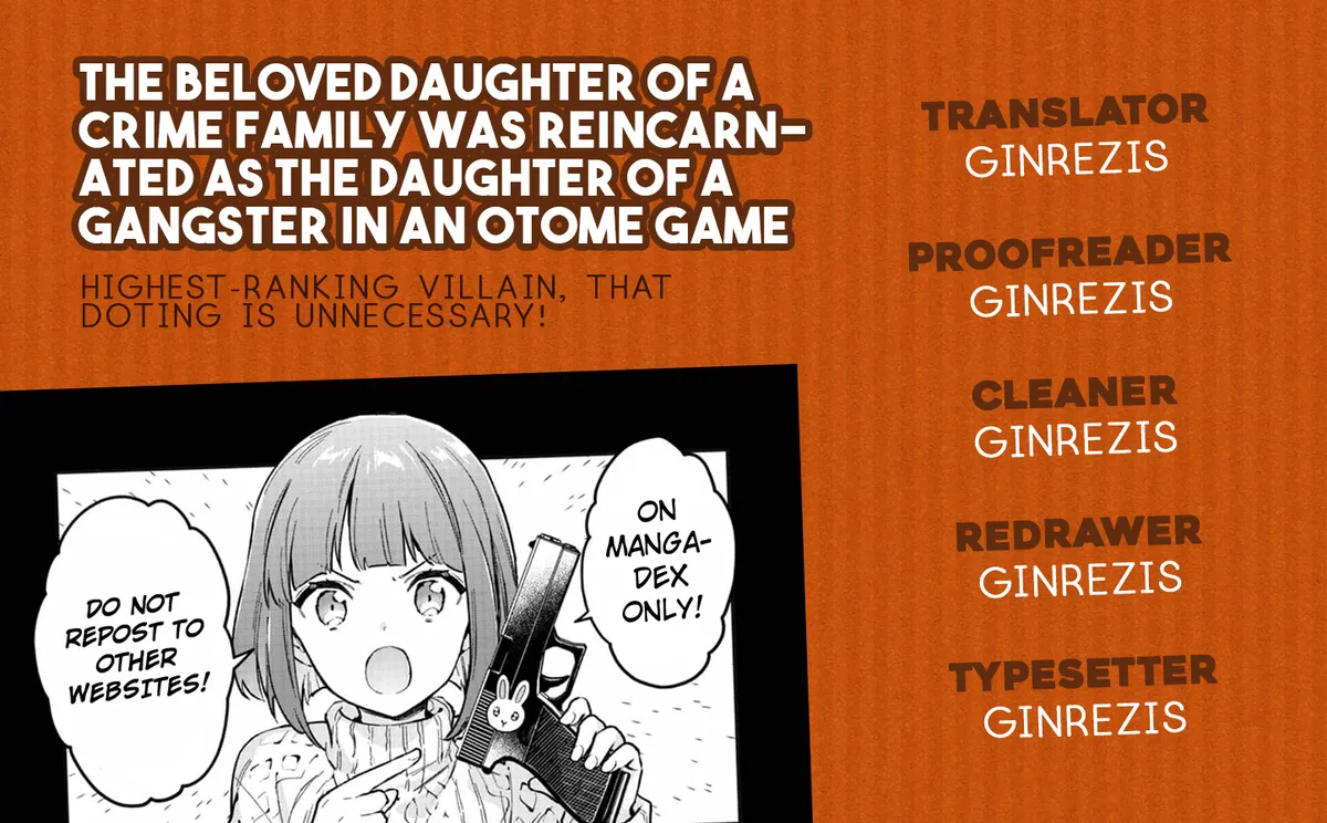 Akutou Ikka no Mana Musume, Tensei Saki mo Otome Game no Gokudou Reijou deshita: Saijoukyuu Rank no Akuyaku-sama, Sono Dekiai wa Fuyou desu! Chapter 5 Online - página 34