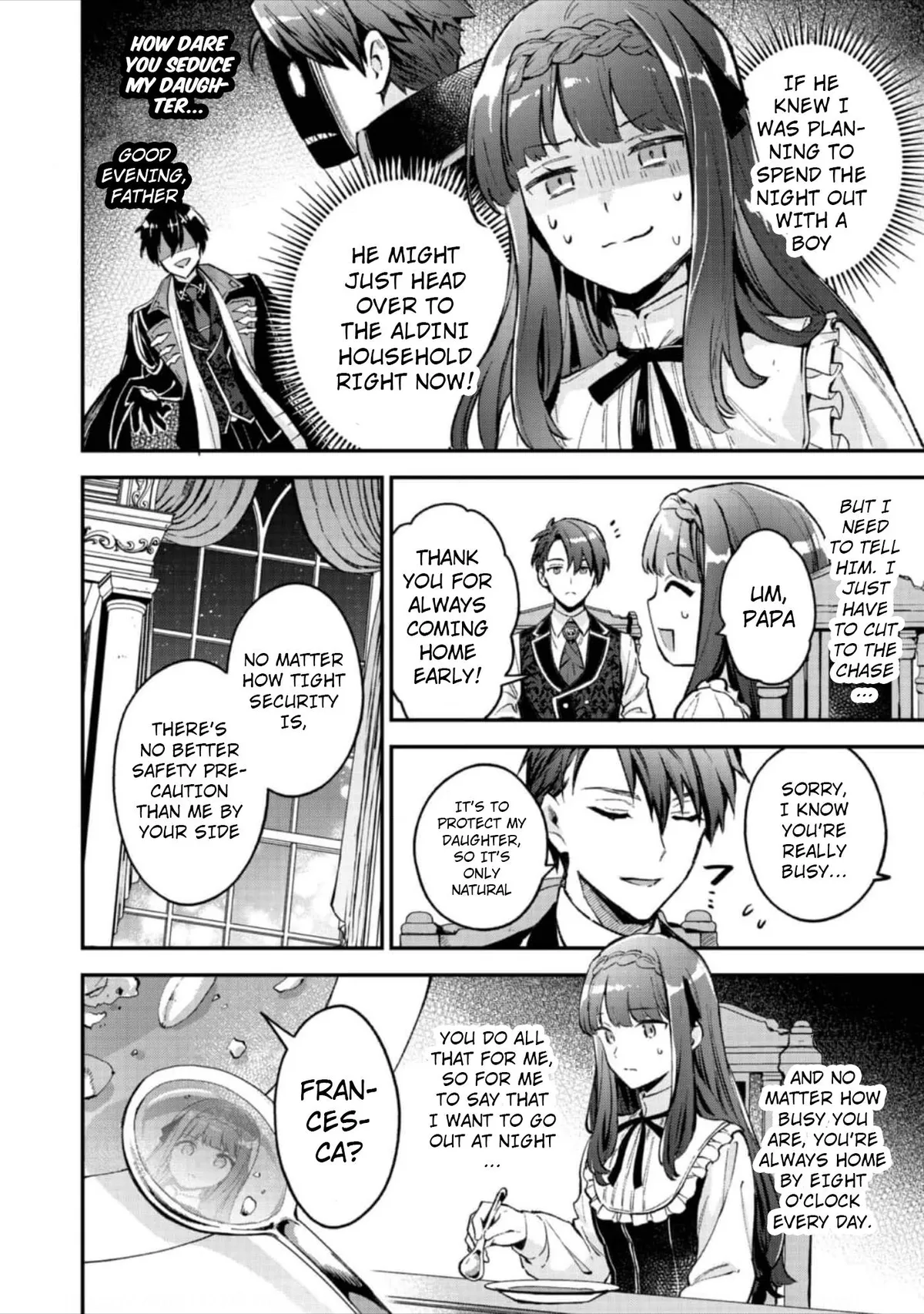Akutou Ikka no Mana Musume, Tensei Saki mo Otome Game no Gokudou Reijou deshita: Saijoukyuu Rank no Akuyaku-sama, Sono Dekiai wa Fuyou desu! Chapter 7 Online - página 21