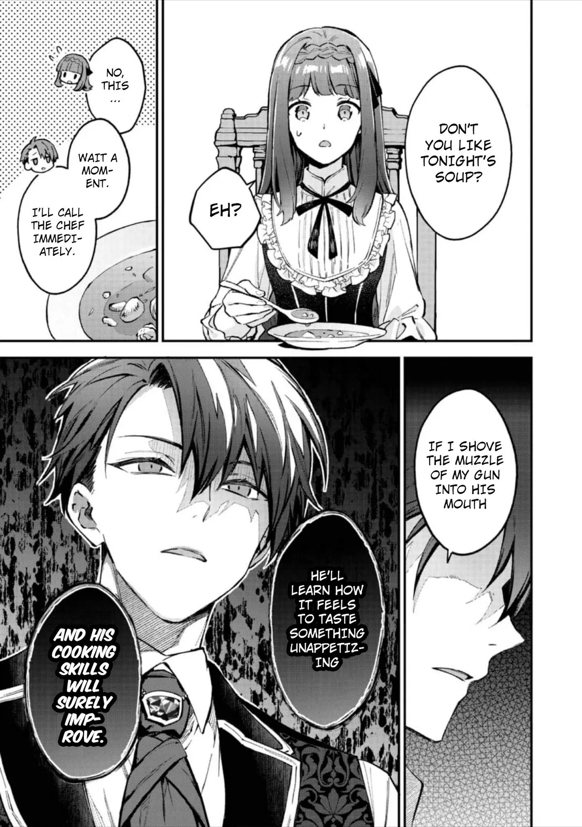 Akutou Ikka no Mana Musume, Tensei Saki mo Otome Game no Gokudou Reijou deshita: Saijoukyuu Rank no Akuyaku-sama, Sono Dekiai wa Fuyou desu! Chapter 7 Online - página 22