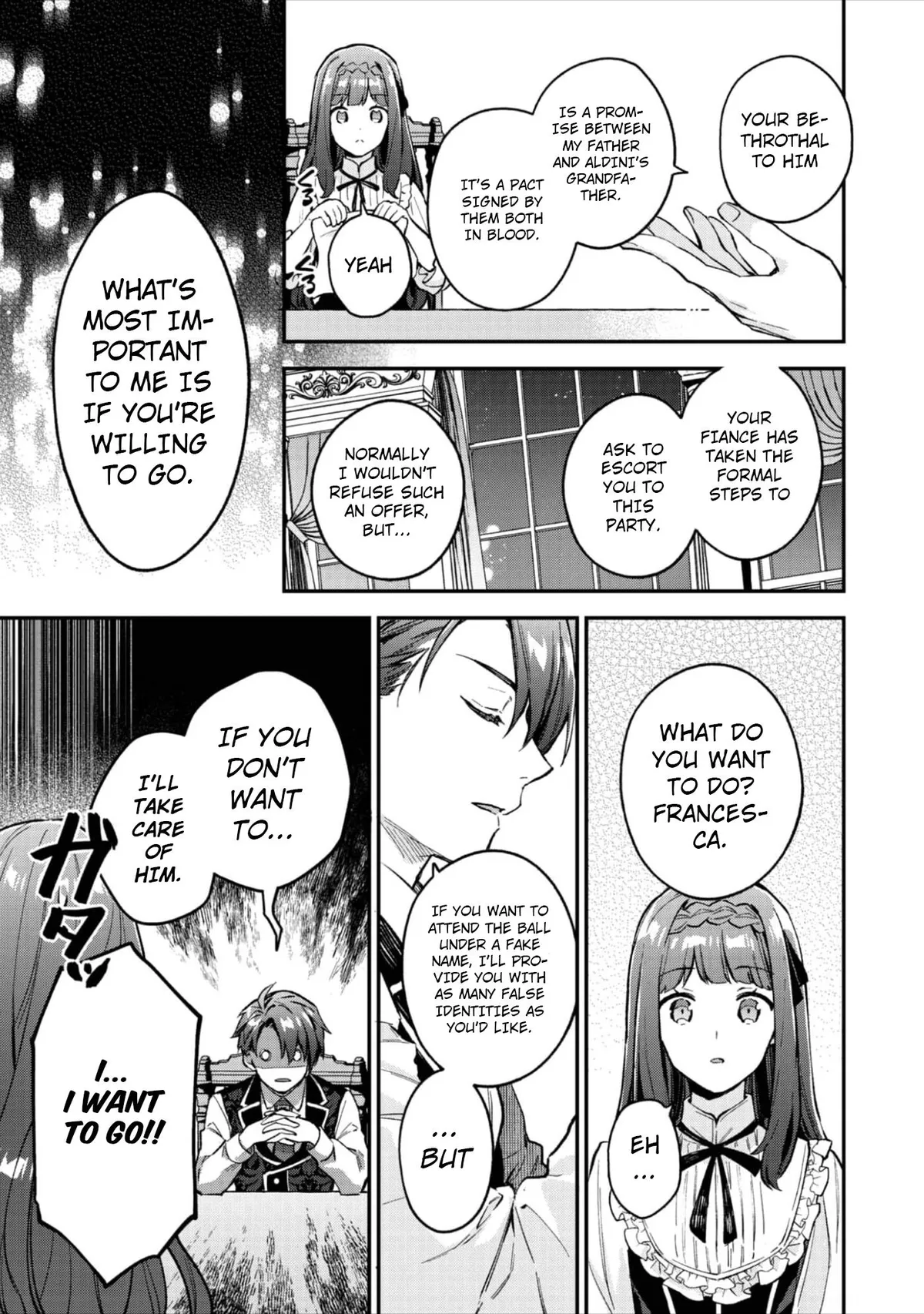 Akutou Ikka no Mana Musume, Tensei Saki mo Otome Game no Gokudou Reijou deshita: Saijoukyuu Rank no Akuyaku-sama, Sono Dekiai wa Fuyou desu! Chapter 7 Online - página 28