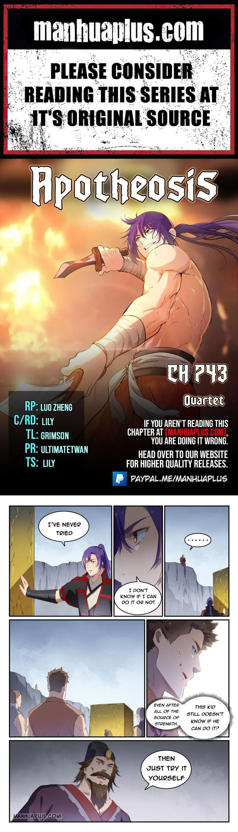 Apotheosis Chapter 743 Online - página 1