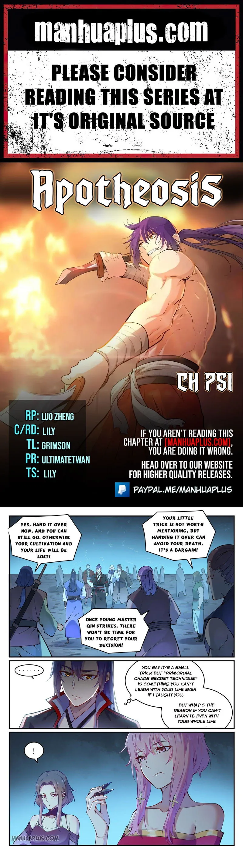 Apotheosis Chapter 751 Online - página 1