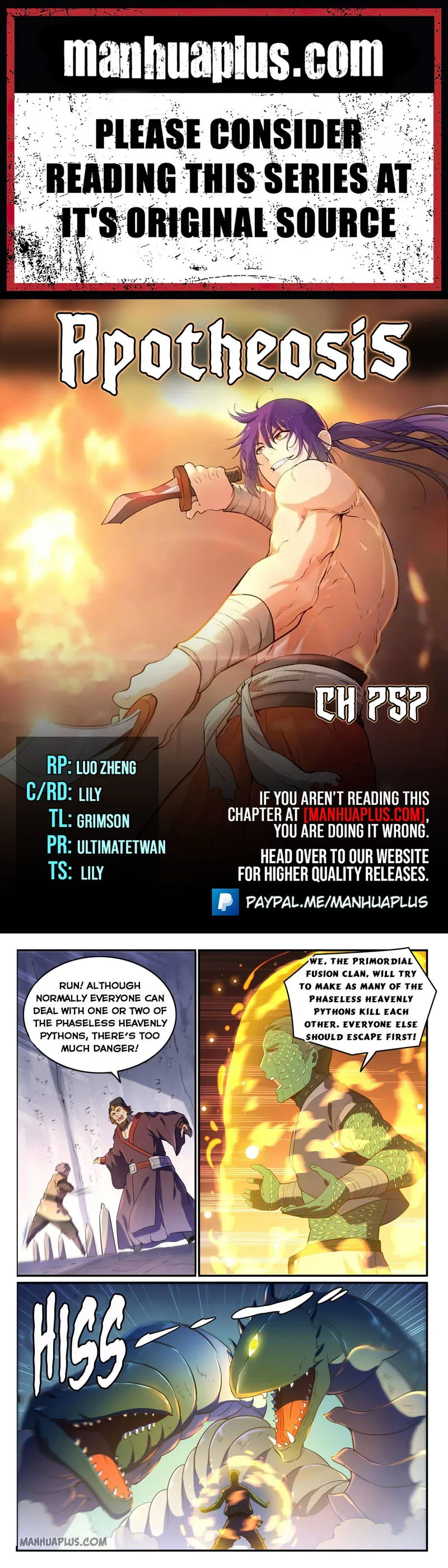 Apotheosis Chapter 757 Online - página 1