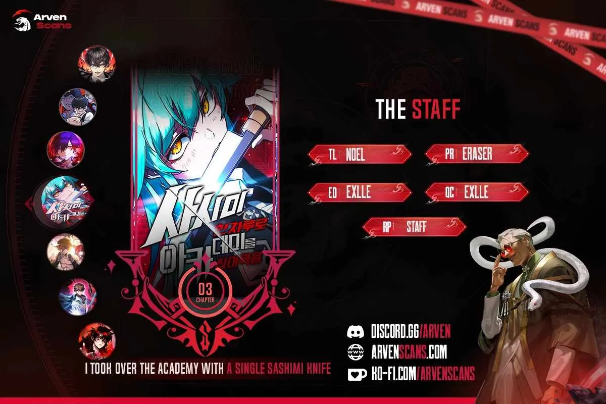 Conquering the Academy with Just a Sashimi Knife Chapter 3 Online - página 1