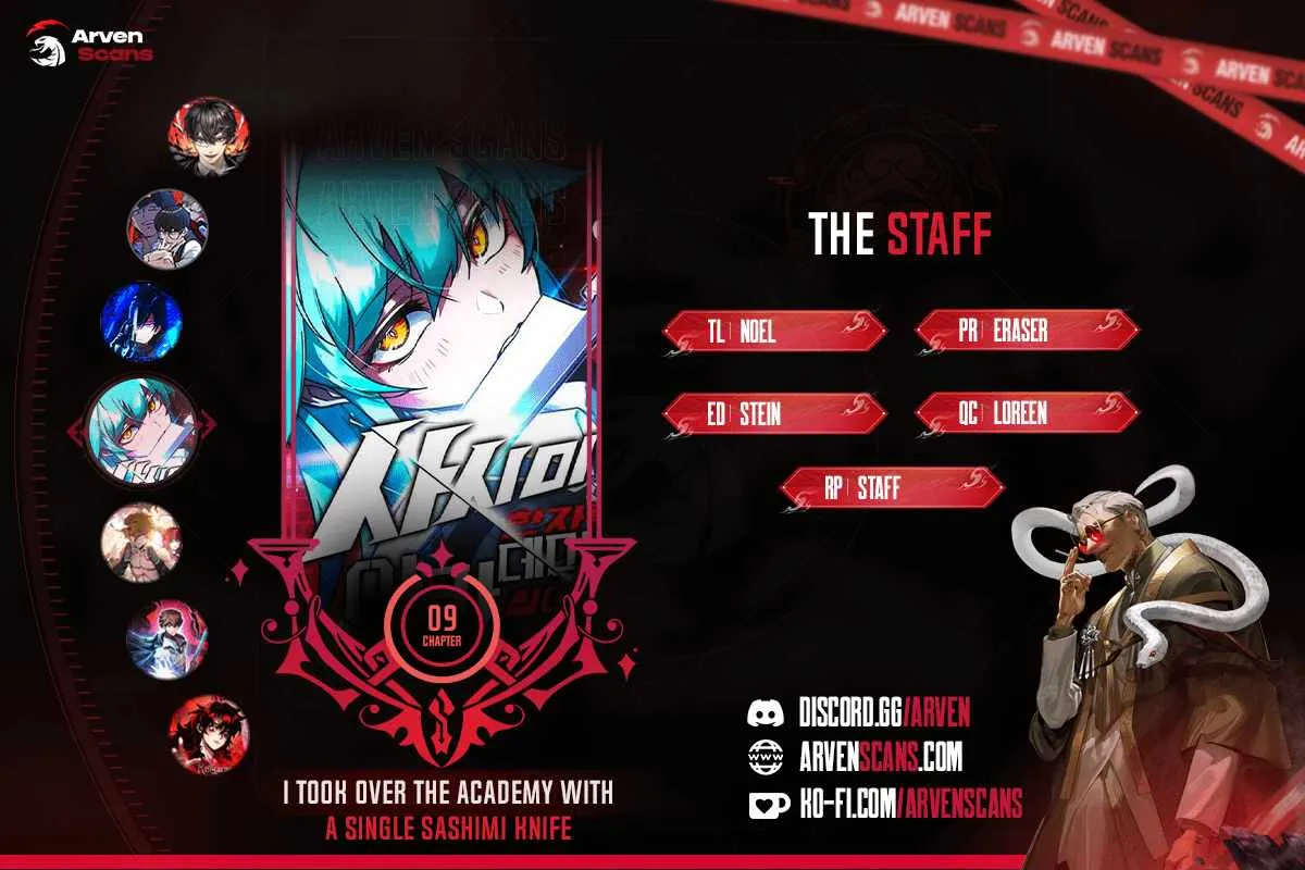 Conquering the Academy with Just a Sashimi Knife Chapter 9 Online - página 1