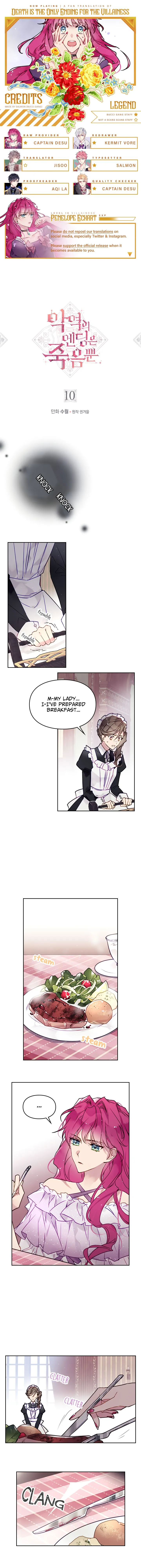 Death Is The Only Ending For The Villainess Chapter 10 Online - página 1