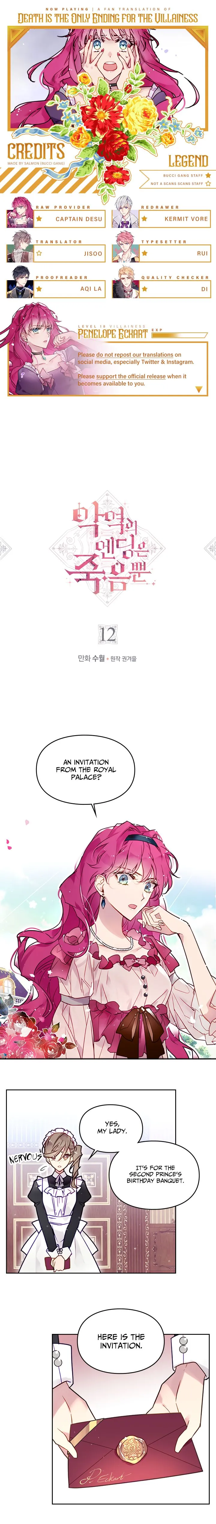 Death Is The Only Ending For The Villainess Chapter 12 Online - página 1