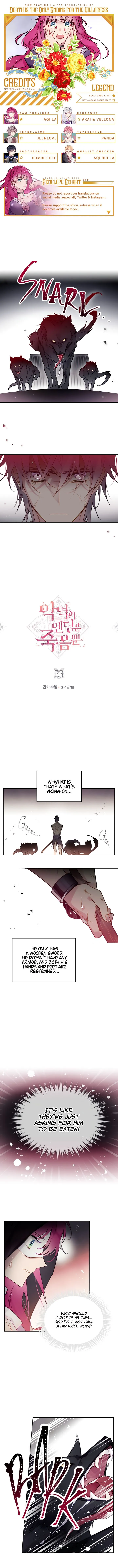 Death Is The Only Ending For The Villainess Chapter 23 Online - página 1