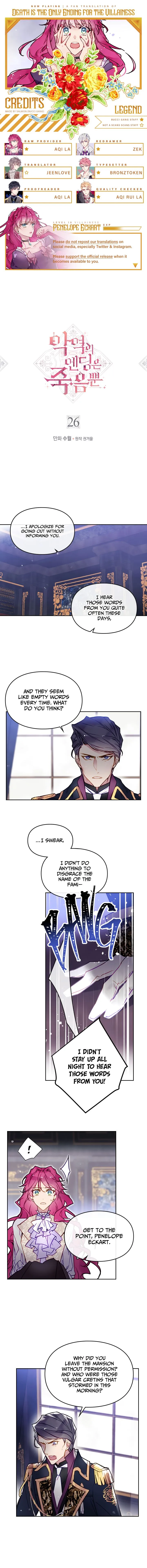 Death Is The Only Ending For The Villainess Chapter 26 Online - página 1