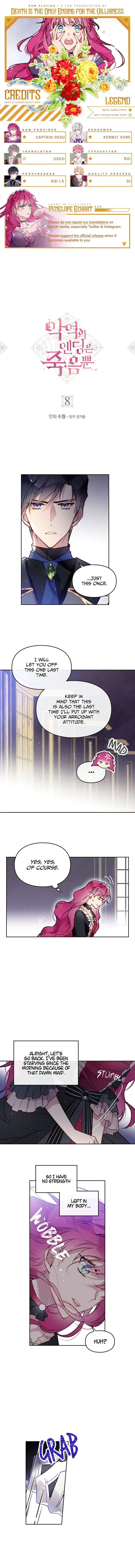 Death Is The Only Ending For The Villainess Chapter 8 Online - página 1