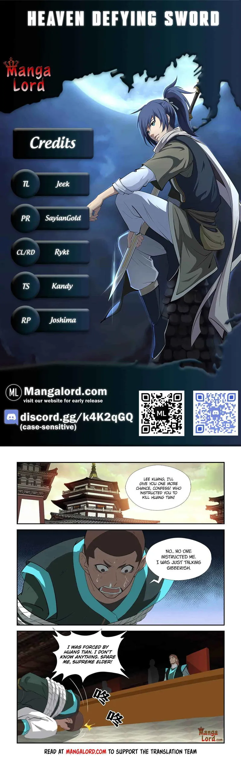 Heaven Defying Sword Chapter 308 Online - página 1