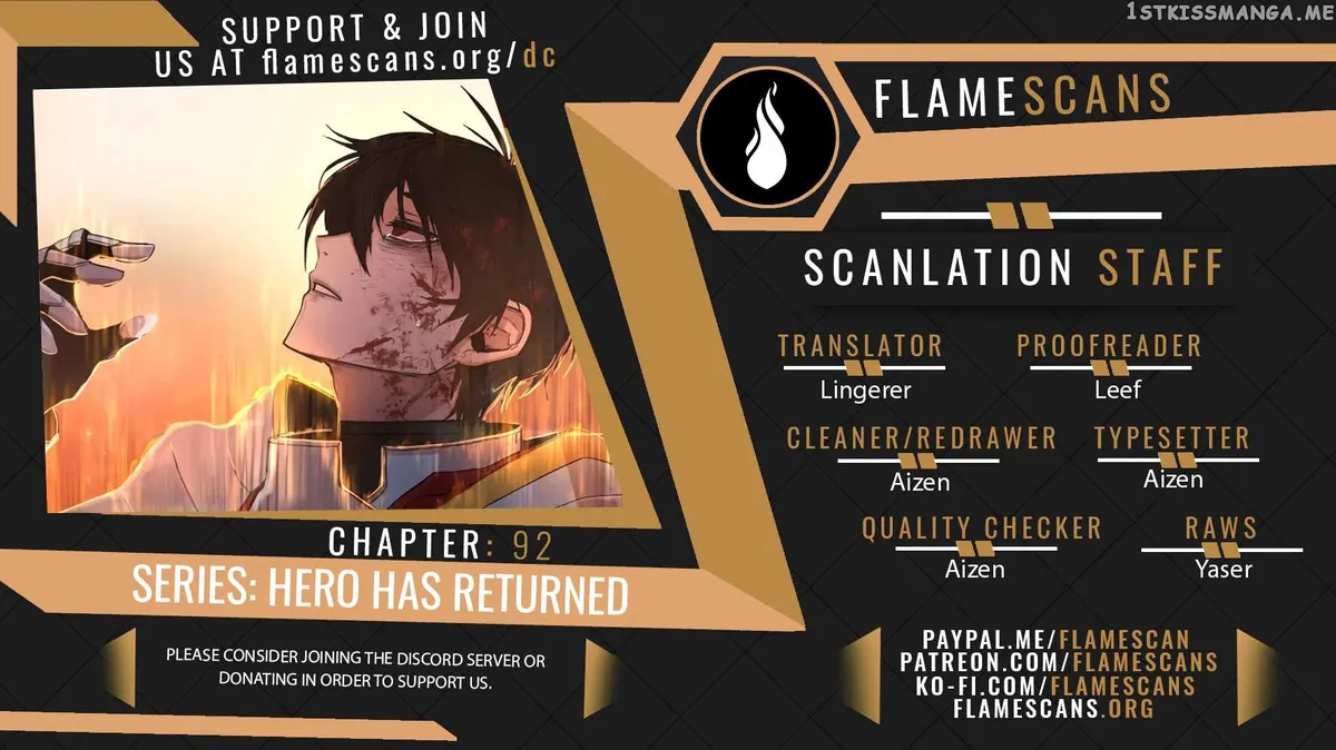 Hero Has Returned Chapter 92 Online - página 1