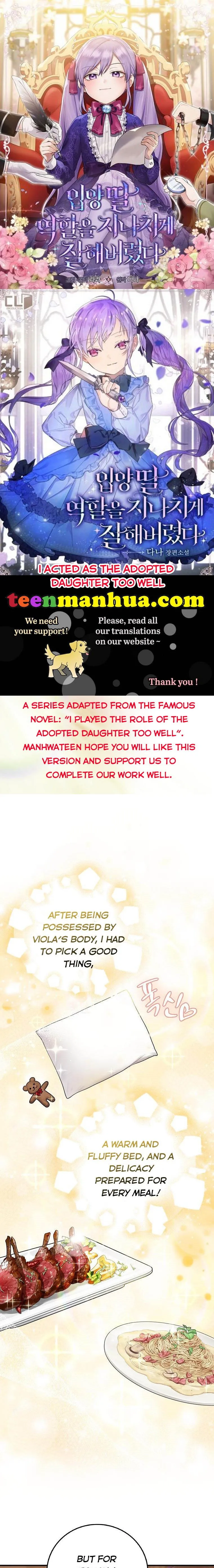 I Acted As the Adopted Daughter Too Well Chapter 19 Online - página 1