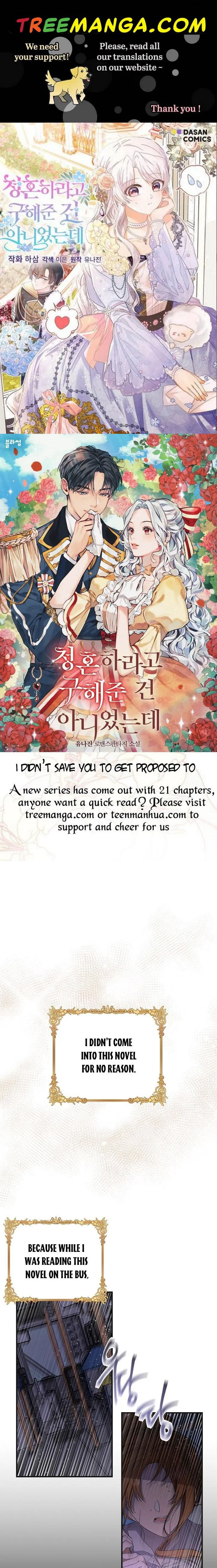 I Didn’t Save You To Get Proposed To Chapter 1 Online - página 1