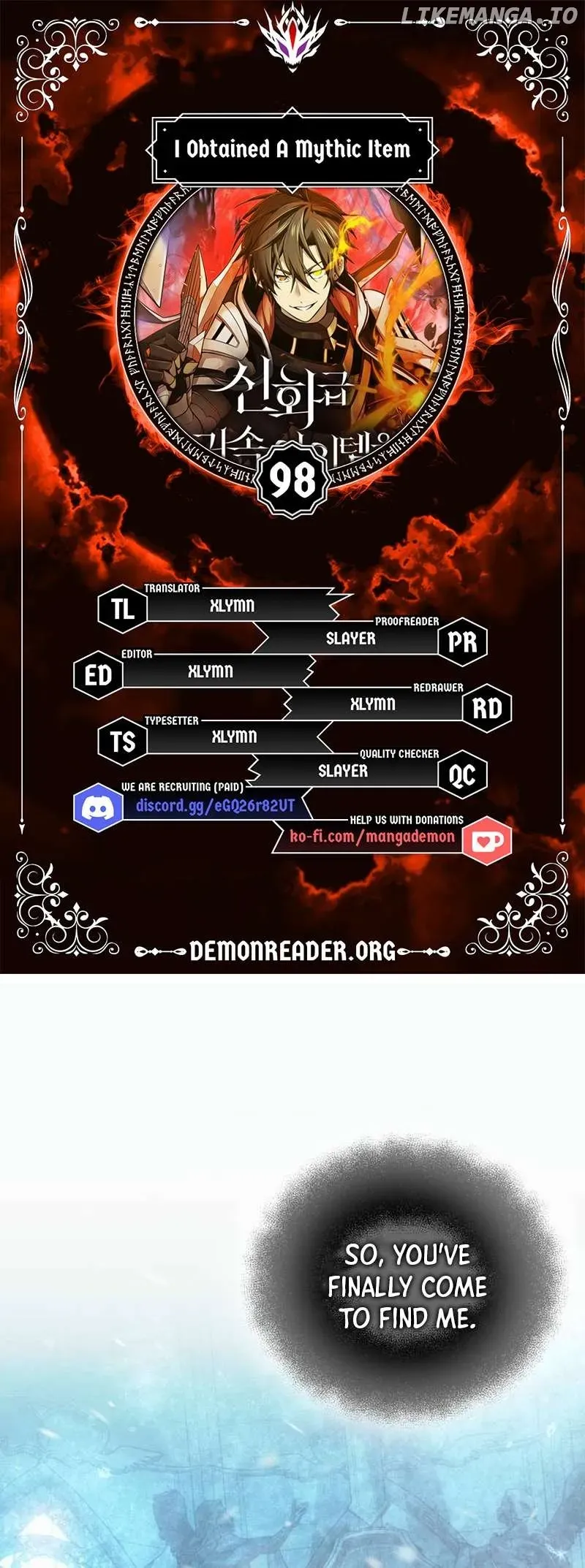 I Obtained a Mythic Item Chapter 98 Online - página 1