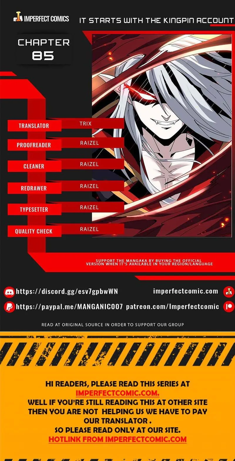 It Starts with a kingpin account Chapter 85 Online - página 1