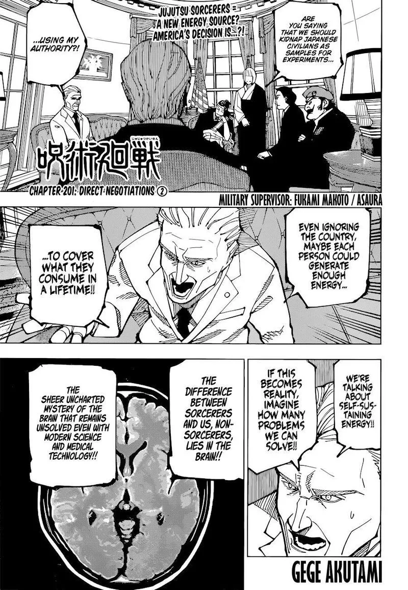 JUJUTSU KAISEN Chapter 201 Online - página 1