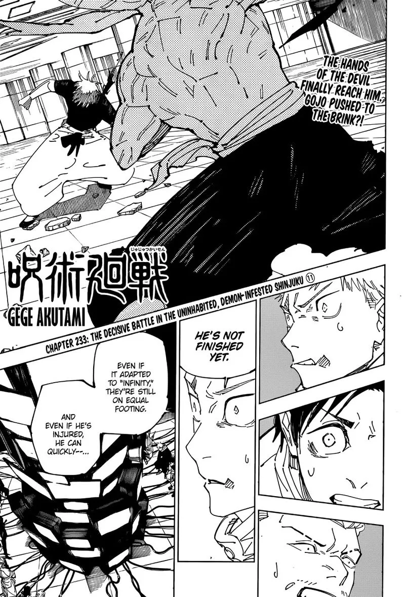 JUJUTSU KAISEN Chapter 233 Online - página 1