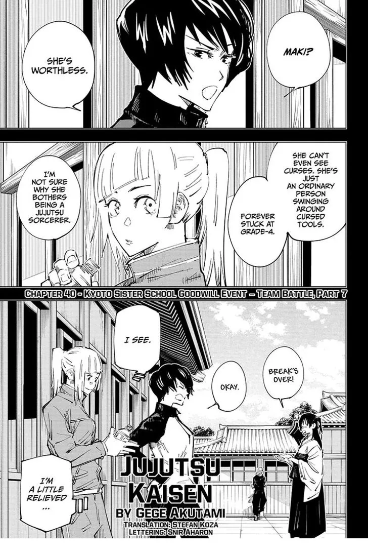 JUJUTSU KAISEN Chapter 40 Online - página 1